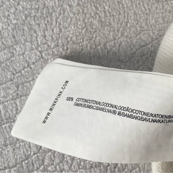 MINKPINK Short Sleeve Peplum Sweater in Cream - Picture 9 of 11